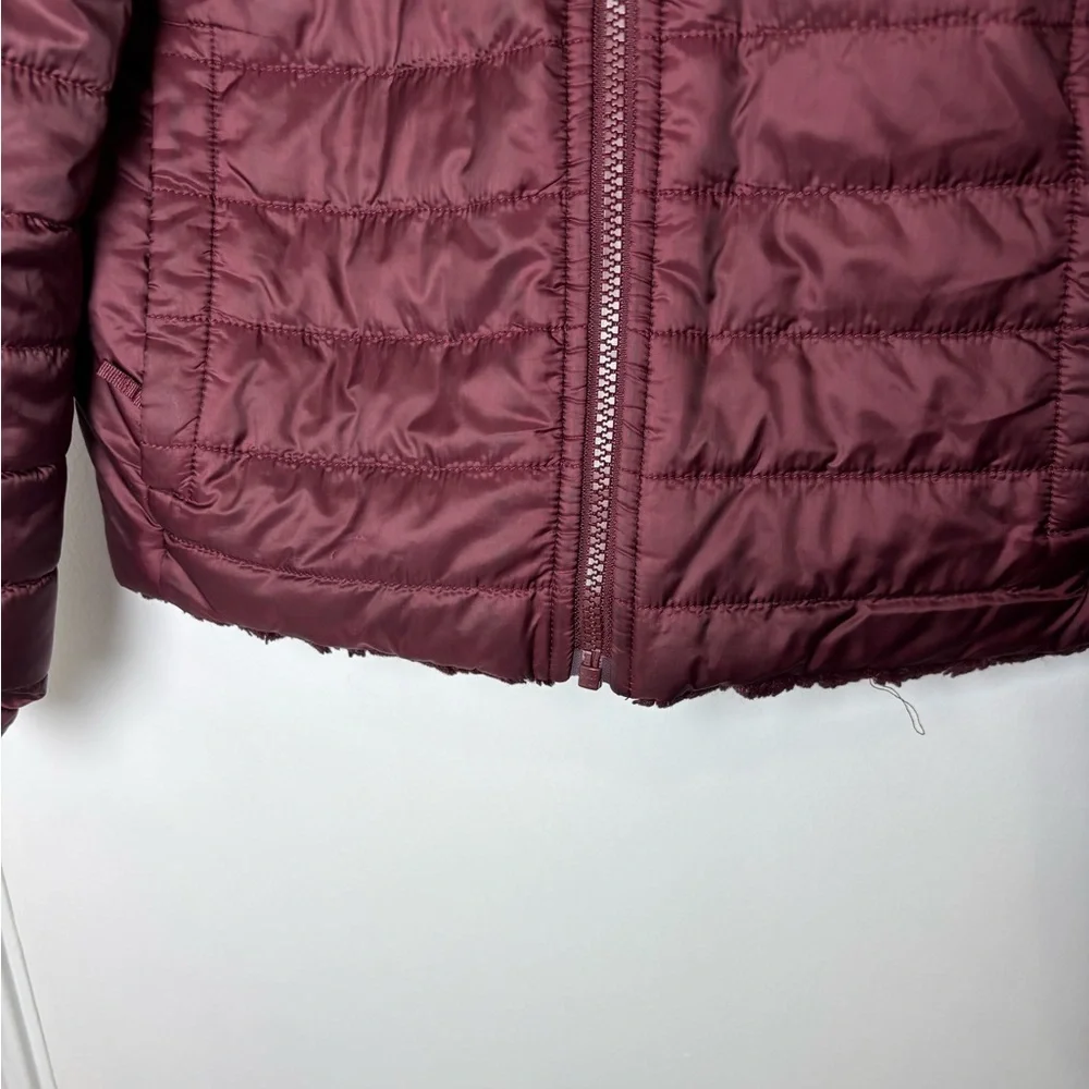 The North Face Girl’s Maroon Mossbud Swirl Insulated Reversible Jacket M 10/12 - Picture 3 of 16